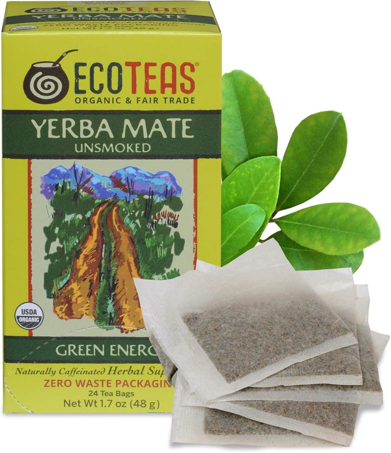 ECOTEAS Organic Yerba Mate Unsmoked Tea Bags - Image 1